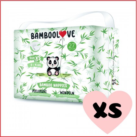 Pieluszki bambusowe XS 2-4 kg Bamboolove