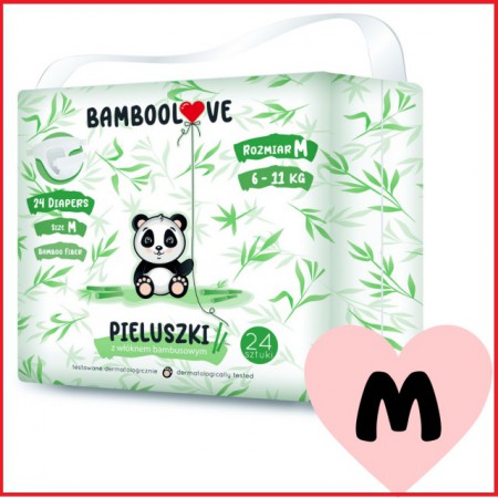 Pieluszki bambusowe M 6-11 kg 24szt. Bamboolove