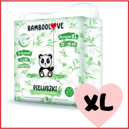 Pieluszki bambusowe L 9-14 kg 21szt. Bamboolove