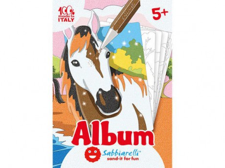 Album do kolorowania piaskiem Konie 5l+ SABBIARELLI