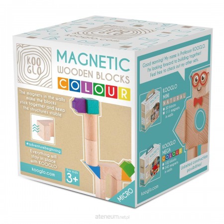 Klocki z magnesem mikro color | 10 szt. Żyrafa | Kooglo