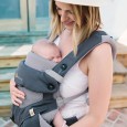 Wkładka dla noworodka do nosidełka Ergobaby | Easy Snug Grey Cool Air Mesh