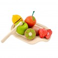 Owoce do krojenia - drewniany zestaw z tacką | Plan Toys