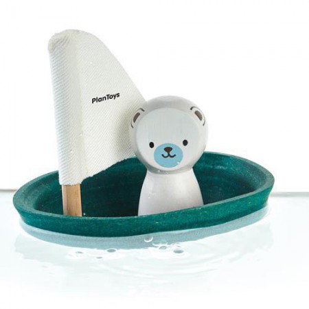 Żaglówka z misiem polarnym - zabawka do kąpieli | Plan Toys