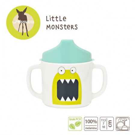 Kubek z melaminy | Little Monster granat | Lassig