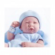 Lalka La Newborn | Chłopczyk w niebieskim ubranku z kocykiem | Berenguer