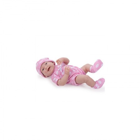 Lalka La Newborn | Dziewczynka w różowym ubranku w grochy | Berenguer