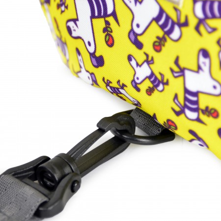 Plecak ze smyczą dla dziecka | wzór Yellow Purple Dogs | Hugger