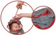 Otulacze Lodger posiadają możliwośc ściągnięcia tkaniny wokół główki dziecka aby utworzyć kapturek