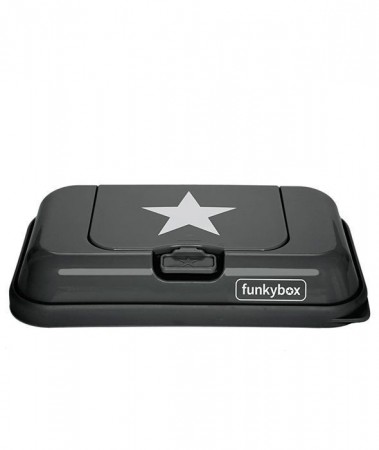 Pojemnik na chusteczki TO GO | Dark Grey White Star | Funkybox