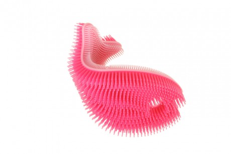 Miękka silikonowa myjka-rybka do kąpieli | różowa | InnoBaby