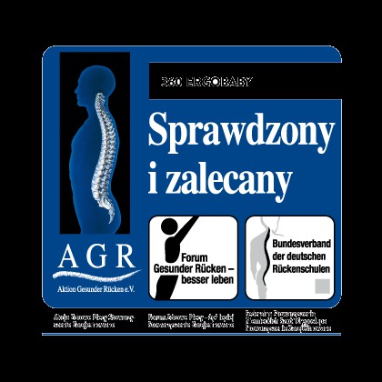 Nosidła Ergobaby zostały uznane przez Międzynarodowy Instytut Dysplazji Stawów Biodrowych za bezpieczne i zdrowe dla bioder dziecka.